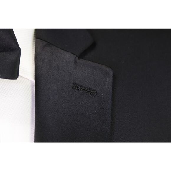 Calvin Klein Black Formal Tuxedo 2-Btn Wool Suit Blazer and Pants 42S - Picture 5 of 10